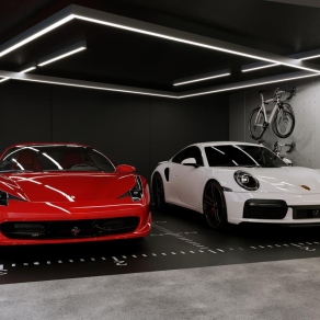 现代停车场3D模型下载